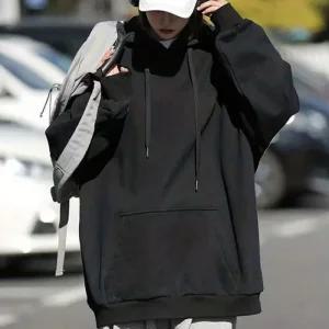 [라일리여성의류] Rly 여성 오버핏 베이직 무지 후드 티셔츠