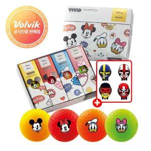 디즈니 미키프렌즈 비비드 골프공 1더즌 (12구) +  볼마커 1개