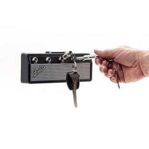 플러그인즈 - 펜더 - 잭 랙 - 블랙 앤 실버, 기타 플러그 키체인 4개 포함