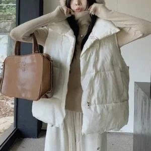 데이트 여자 겨울 룩 패딩 베스트 조끼 아우터 베스트 (WFFXFVF)