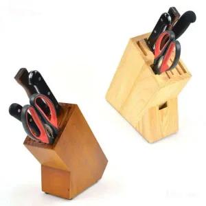 주방용 원목 수납함 칼꽂이 가위 보관 케이스