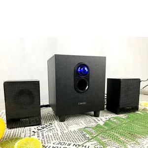 ENKOR 2.1 채널 홈 시어터 멀티미디어 조합 오디오 HiFi 목재 데스크탑 노트북 유선 서브우퍼 액티브 스피