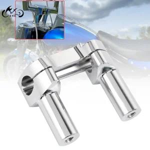 오토바이 크롬 스트레이트 핸들바 라이저 탑 클램프 할리 소프테일 다이나 와이드 슈퍼 글라이드 로우 라이