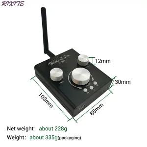 블루투스 5.0 하이파이 듀얼 채널 오디오 파워 앰프 모듈 하이 및 로우 베이스 서브우퍼 USB AUX 무손실 출