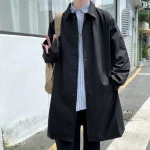 고품질 남자 트렌치코트 직장인 정장코트 남친룩 봄가을 반코트 (WFFXU39)