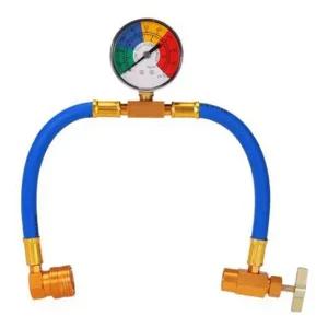 냉매충전 R134A 자동차 AC 냉매 충전 호스 키트 게이지 에어 컨디셔닝 파이프 추가 튜브