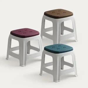 고품질 적층 보관 플라스틱 보조 스툴 의자 소 보조의자 스툴의자 (WFFXW0N)