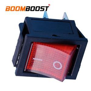로커 스위치 AC 110V-220V 빨간색 표시 등 On-Off 2 KCD4-201N/KCD2-201N 자동차 바이크 오토바이 보트 전