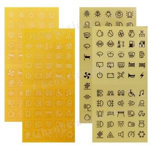 흰색 검정색 푸시 스위치 스티커 자동차 보트 악기 버튼 데칼 방수 Led 로커 패널 대시 보드 Lables