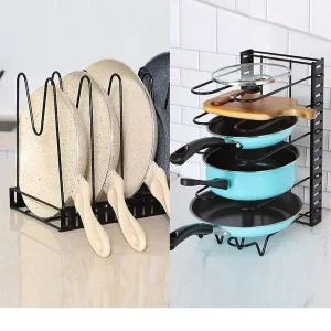주방 후라이팬 선반 프라이팬 정리대 철제 (WEA5D84)