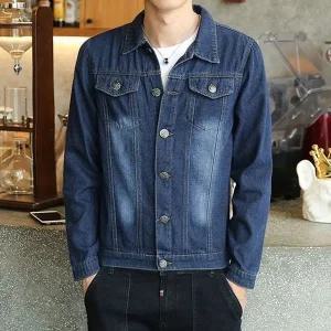 남성 진청 데님 자켓 기본 청자켓 간절기 아우터 (WFFXY1S)