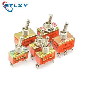 15A 250V SPST 2 4 6 터미널 ON OFF 토글 스위치 자동 잠금 방수 캡