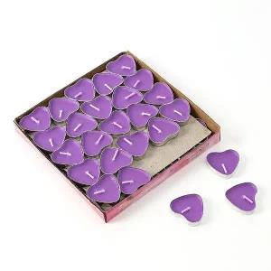 무향 하트 이벤트양초 50p세트 보라 티라이트 (WEAD60E)