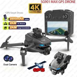 SG901 MAX GPS 4.5인치 대형 화면 원격 조종 드론 장애물 회피 기능 탑재 브러시리스 접이식 쿼드콥터 드