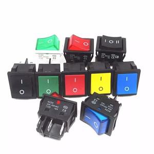 1PCS 용접기 고전류 보트 스위치 40A 고전력 워핑 전원 공급 장치 KCD4 라이트 4 다리 빨간색 녹색