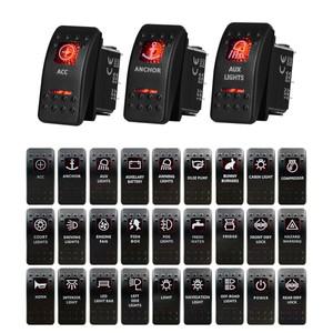 레드 LED 로커 스위치 SPST 5P ON OFF  DPDT 7P 자동차 해양 보트 IP66 NARVA 칼링 ARB 스타일 부품 액세서