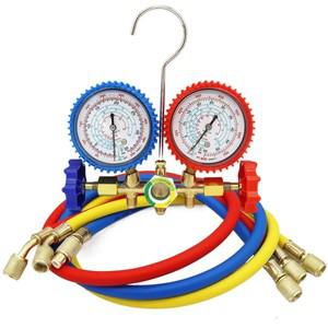 자동차 에어컨 압력 게이지 세트 충격 방지 어댑터 프레온 보충 키트 도구 R410A R22 R134A