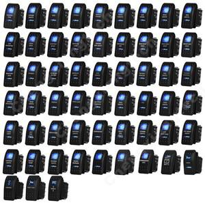 12v/24v 파란색 Led 빛 5 핀 On Off SPST 로커 스위치 7 ARB Carling 스타일 자동차 보트 방수 푸시