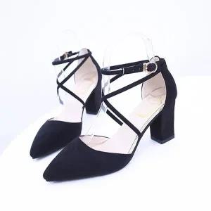 고품질 슬링백힐 펌프스 하이힐 미들힐 키높이 샌들 베이직 (WFFYAQ1)