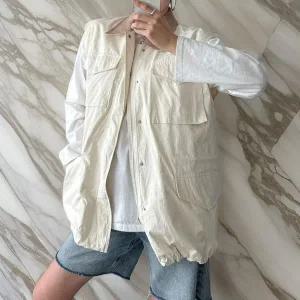 [하프클럽/]여자 멀티포켓 골덴카라 드로우코드 조끼