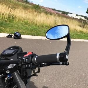 2pcs 22mm 범호환  바이크 오토바이 백미러 수정   알루미늄 체리 핸들 바 엔드 사이드 후면보기