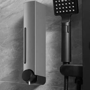 실버 세제디스펜서 350ml 물비누 벽걸이 샴푸통 (WEBC6A8)