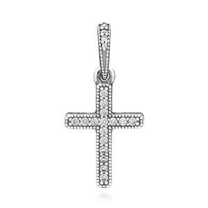 참 397571CZ 클래식 크로스 십자가 펜던트 겸 댕글 실버 참