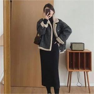 [하프클럽/셀러허브_여성트랜드패션]Rly 여자자켓 겨울 데님자켓 퍼안감 보