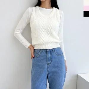 [하프클럽/]여성베스트 여성 베스트코디 겨울 코디 조끼 정장