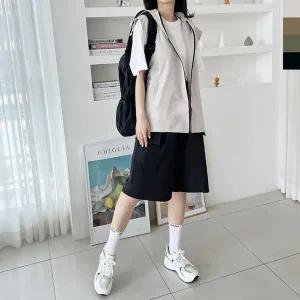 [하프클럽/]카고 세트 면 숏팬츠 면바지 5부바지 반바지 핫팬츠