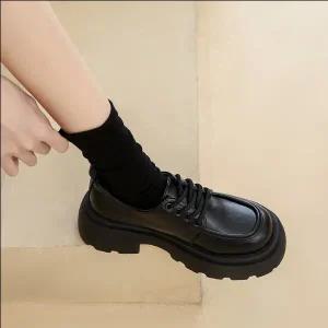 [하프클럽/레이디슈]레이디슈 클래식 댄디 통굽 미들 로퍼 0338