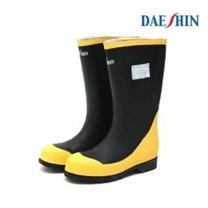 [하프클럽/]대신 DS-일반-01 일반안전장화 검정 노랑 공장신발