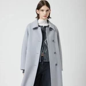 [AK분당점] [씨씨콜렉트] 울 폭스 블렌드 싱글 롱 코트_C254MSG561