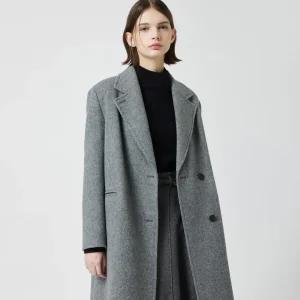 [AK분당점] [씨씨콜렉트] 헤링본 테일러드 세미 더블 롱 코트_C254MSG562