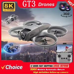미니 GT3 8K GPS 전문가용 FPV 신형 드론 항공 촬영 원격 조종 항공기 5G HD 듀얼 카메라 쿼드콥터 장난감