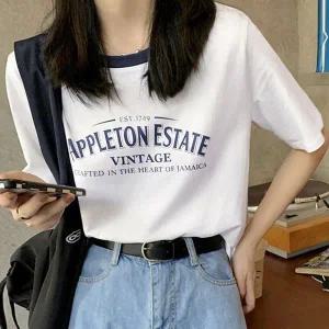 [하프클럽/]걸스 세미핏 숏기장 크루넥시즌 세련된 반소매 유니크 티셔츠