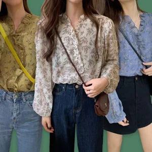 [하프클럽/]걸스 스프링 S/S 롱티 플리츠셔츠 유니크 브라우스