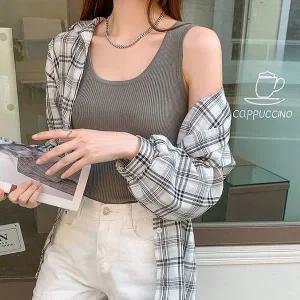 [하프클럽/]걸스 스탠다드 스트라이프짜임나시 유니크 티