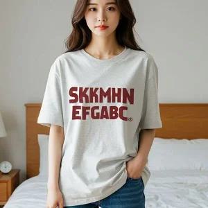 [하프클럽/]걸스 하절기 코튼패브릭 티 텍스트 일상용 와이드핏반소매 스탠