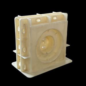 양면 시멘트 중공 벽돌 금형 20X20X10Cm Abs 3 조각 복합 장식 다공성