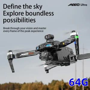 AE60 7000M 7.2인치 LCD SC GPS 드론 8K 카메라 5G 와이파이 FPV 3축 짐벌 전문 장애물 회피 쿼드콥터 RC