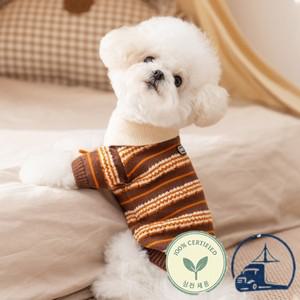 작은개와 고양이를 위한  미국식 애완동물 스웨터 테디 비숑 겨울 옷 야외 캐주얼 섬유 손세탁