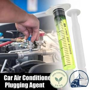 R134a 자동차 에어컨 플러그 에이전트 냉매 오일 누출 수리제 형광 감지