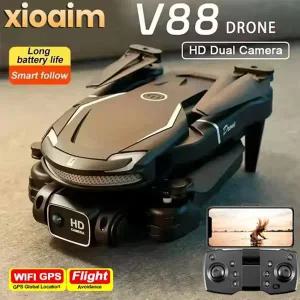 V88 드론 8K 5G GPS 전문 항공 촬영 원격 제어 항공기 HD 듀얼 카메라 쿼드콥터 장난감 UAV 안드로이드 iOS