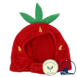 작은개와 고양이를 위한 딸기 모자 1개 애완동물 코스프레 귀엽고 패셔너블하며 통기성 헤드웨어 사랑스러
