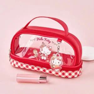 [셀러에이드]헬로키티 디저트타임 투명 2단 파우치