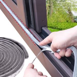 자체 접착 문짝 창 날씨 스트리핑 슬라이딩 버그 방지 도장 테이프  방음 먼지 씰링 스트립  10m 브러시