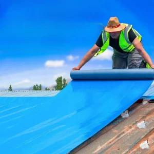 지붕방수시트 10m 아스팔트 블루 시트지 접착 덮개 외벽 슁글