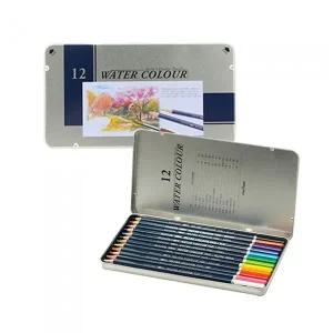 [셀러에이드]문화연필 넥스프로 고급 수채색연필 12색 틴케이스 세트(1개입)