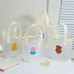 [하프클럽/]여름 피크닉 가벼운 물놀이 가방 메쉬 비치백